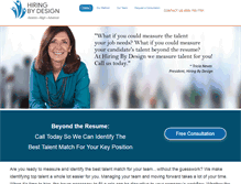 Tablet Screenshot of hiringbydesign.com